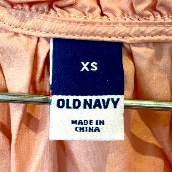 Old Navy Puff Sleeve Split Neck Swing Blouse Top Shirt. Women’s XS Bamboo Pink - Picture 7 of 8